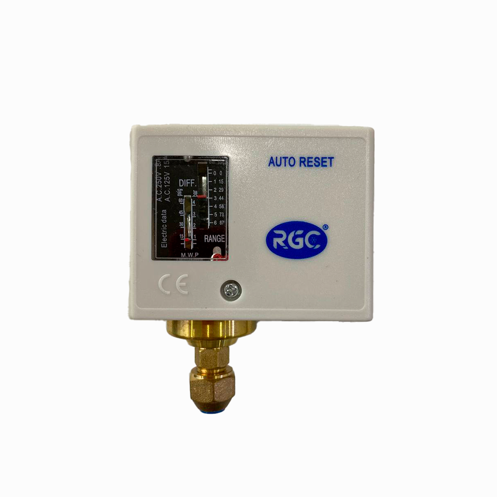 Presostato de alta R22 - R404A - R507 - R134a reset automatico flare P545DE RGC